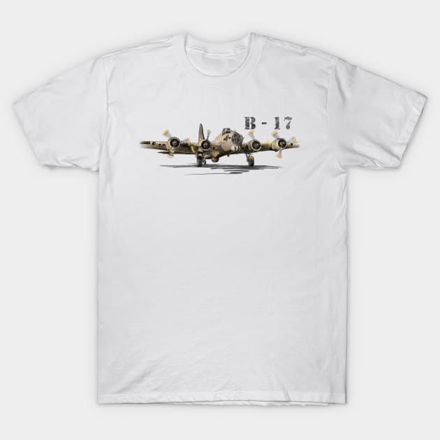 Bomber B-17 T-Shirt by sibosssr